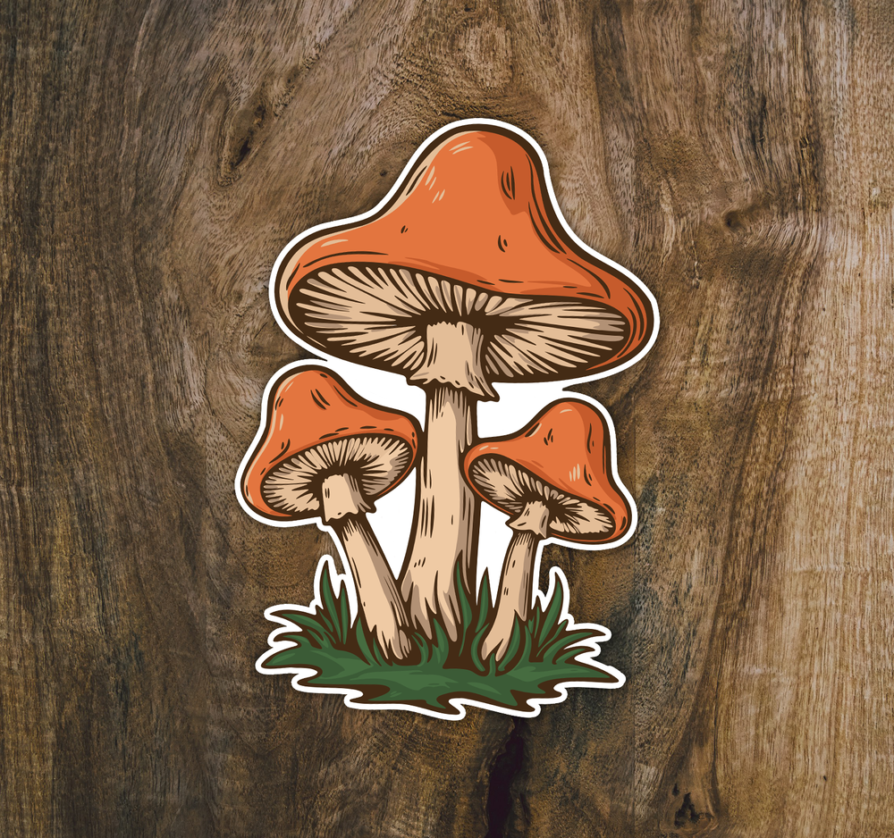 Retro Mushroom Sticker Decal