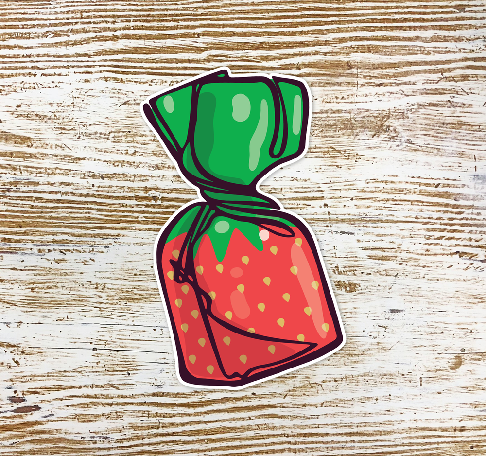 Strawberry Hard Candy Sticker Decal