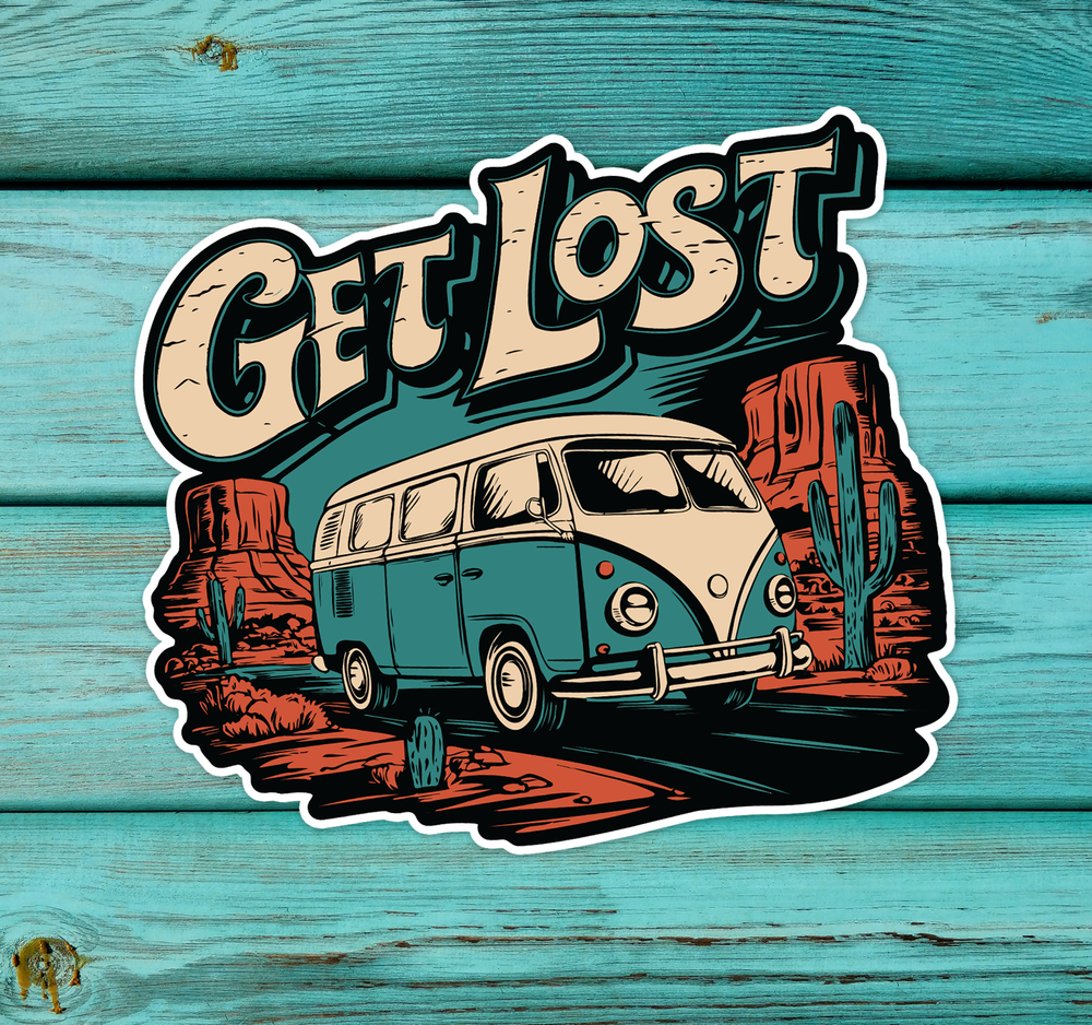 Get Lost Vanlife Roadtrip Sticker Decal